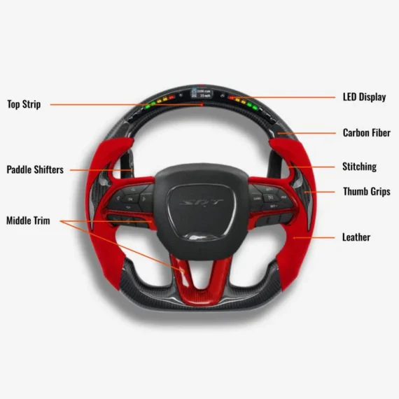 Leather Steering Wheel-daveautohellcatengine